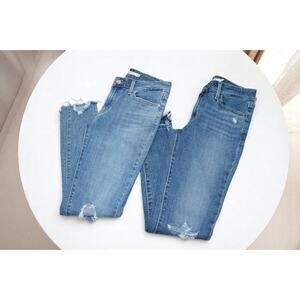 Levi’s 711 Skinny Ankle Jeans Bundle – Size 26 – Raw Hem Distressed Stretch